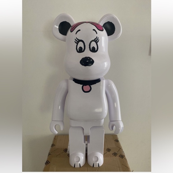 Belle Peanuts 400% Bearbrick Medicom BE@RBRICK Figure White Rare Limited Snoopy - Picture 4 of 4